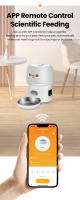 ROJECO 3L Dispensador Automático Para Mascotas Alimentador Inteligente Para Gatos Con Control Remoto WiFi Feeding Dispenser Para Perros Y Gatos - details 2