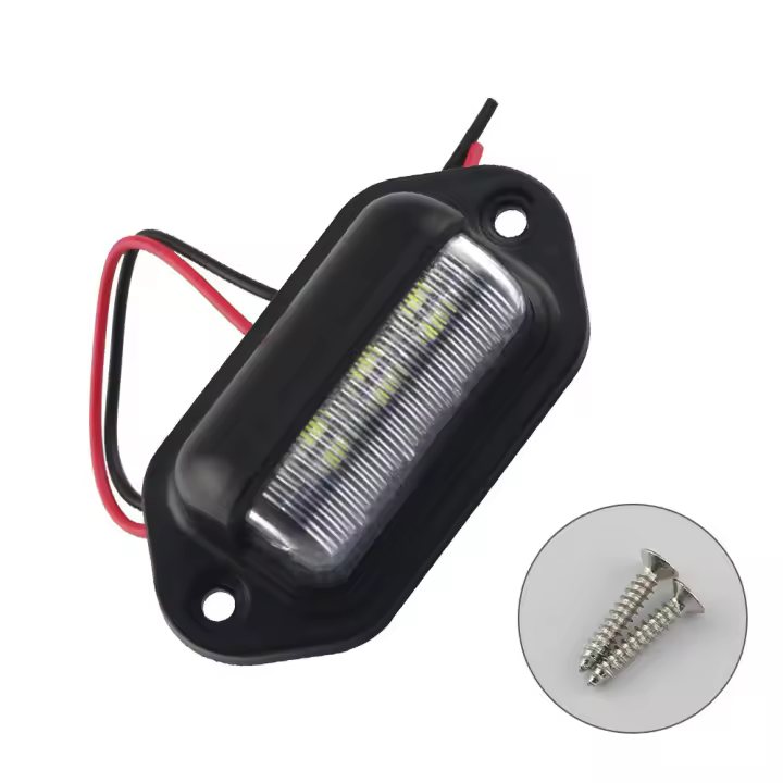 Luz de Matrícula de carro de 6 LED, Luz trasera para remolque de Automóvil, carro, pasaje, Luz lateral de 12-24 V (6 piezas) SSIT - 1