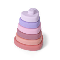Juguetes Montessori Para Bebés 6Pcs Bloques De Construcción De Silicona Suave Formas De Amor Torre De Construcción De Silicona Regalos Para Niños - details 3