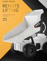 Huina 1:24 Excavadora RC Alloy Dumper Control Remoto 9CH Tractor Camión Crawler Regalo Para Niños Metal Y Plástico - details 4