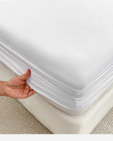 Sábana Adaptada Con Banda Elástica De Color Sólido Antideslizante Para Cama Single Double King Queen Cubierta De Matraces Ajustable - details 7