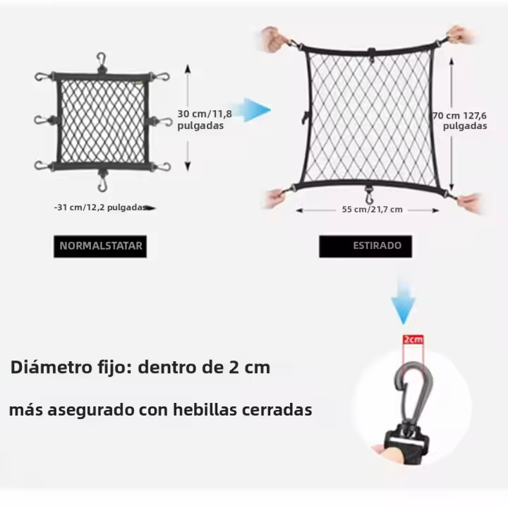 Bolsa De Almacenamiento Universal Para Casco De Motocicleta Red De Protección Extensible Accesorios De Malla Para Artículos - 1