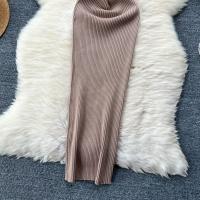 Vestido Bodycon Elegante Para Mujer Vestido Maxi De Verano Con Cuello En V Y Manga Corta Vestido Knit Elasticidad Alta Silueta Ajustada - details 20