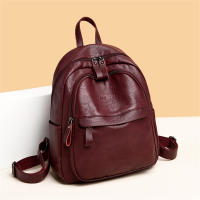 Mochila De Cuero Para Mujer 2024 Alta Calidad Bolsa De Lujo Diseñadora Gran Capacidad Casual Mochilas Sac a Dos Para Niñas - details 4