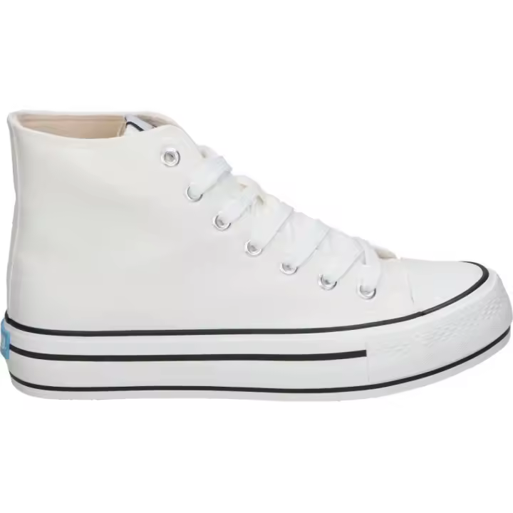 MTNG| Zapatillas de Lona Altas Mustang Bigger X para Moda Joven – Deportivas en Color Blanco – Sneakers con Cordones – Con Plataforma Media – Lonas – Versátiles – Veganas – Modelo 60172 - 1