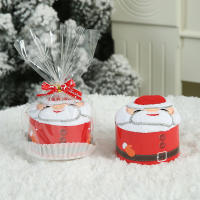 Toallas De Mano Navideñas 3pcs Rojas Con Santa Claus Toalla Para Rostro Y Lavado De Manos Absorbentes Para El Hogar Y Baño - details 4