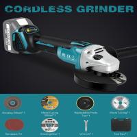 Amoladora angular eléctrica sin escobillas de 125MM, 3 velocidades, velocidad Variable para batería Makita de 18v, máquina de corte, herramientas eléctricas de carpintería - details 0