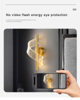 Lámpara De Pared LED Nórdica Para Iluminación Interior De Dormitorio Y Sala De Estar Moderna Decoración Sconces Montaje En Pared Color Negro Y Oro - details 8