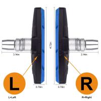 1Par De Frenos De Bicicleta Silenciosos Pads De Goma Universal Para Montaña Y Carretera V Brake Longevidad Alta Tamaño 70mm - details 4