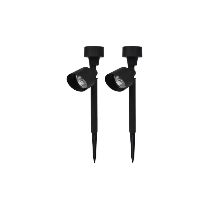 Mediawave Store 2pz Lampada Ricarica Solare 37cm da Esterno Picchetto Piantabile per Giardino - 1