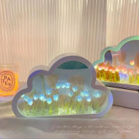 Lámpara De Noche Creativa Tulipán Nube Mar De Flores Luz Atmosfera Transparente Regalo Para Amantes Del Qixi Decoración De Escritorio - details 4