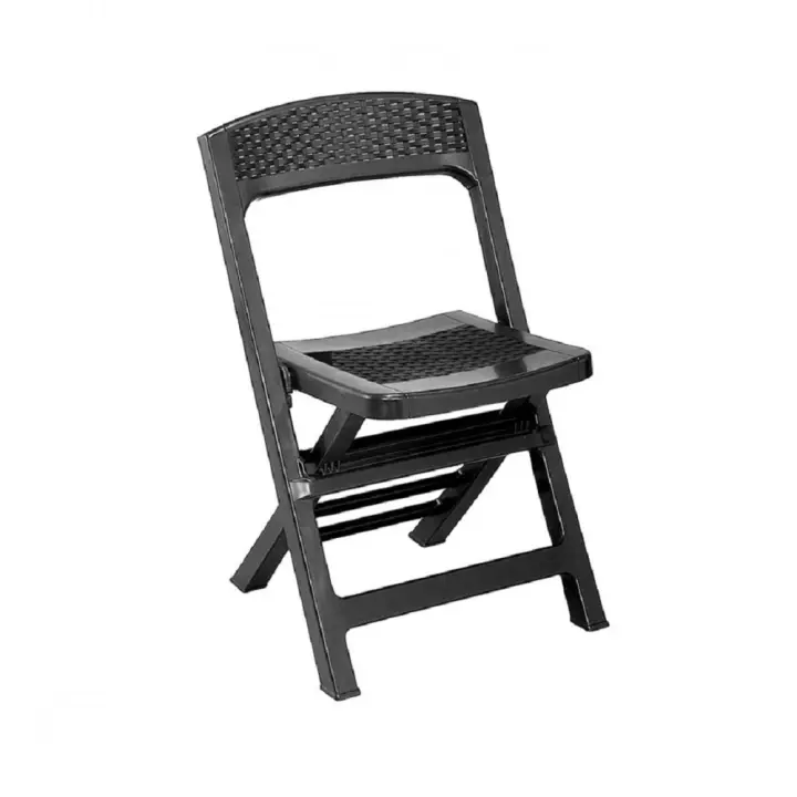 PROGARDEN Silla Plegable Resina Asso Antracita - Alta Calidad - 1
