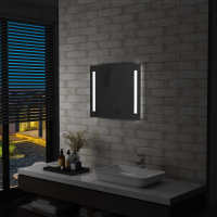vidaXL Espejo de Pared de Baño con LED Accesorio de Maquillaje Tocador Dimensiones 60 x 50 cm, 80 x 60 cm, 100 x 60 cm - details 0