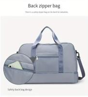 Bolsa de gimnasio para hombres y mujeres, bolsa de viaje, bolso de mano, con compartimento para zapatos y compartimento húmedo, bolsa deportiva de gran capacidad para viajes, fitness, yoga, rosa - details 5