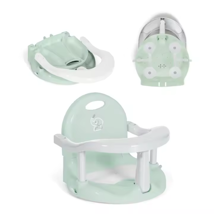 Ms Asiento De Baño Elfi - Plegable,Ergonómico, Antideslizante y Seguro - Con Barra Para Una Facil Colocación Del Bebé - Con Ventosas Para Fijación - 1