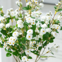 Arreglo De Flores Artificiales Hecho a Mano En Forma De Margarita Para Decoración De Hogar Jardín DIY Corona Material Para Boda Novia Banquete Decoración Navidad - details 6