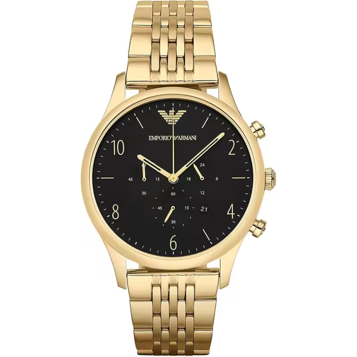 Emporio Armani Reloj hombre AR1893, con calendario, Incluye Caja Original, Diámetro: 41MM - 1