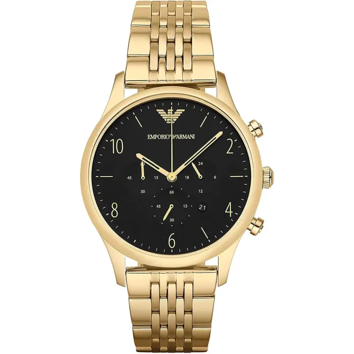 Emporio Armani Reloj hombre AR1893, con calendario, Incluye Caja Original, Diámetro: 41MM - 1