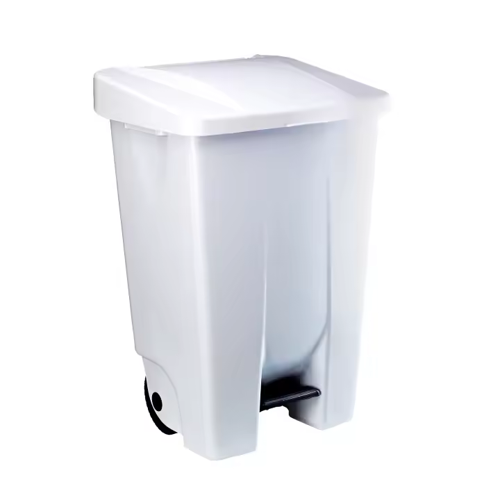 Contenedor Selectivo Denox 80L con Tapa de Pedal y Ruedas - 1