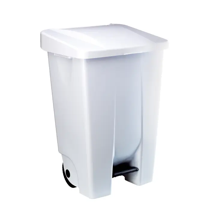 Contenedor Selectivo Denox 80L con Tapa de Pedal y Ruedas - 1