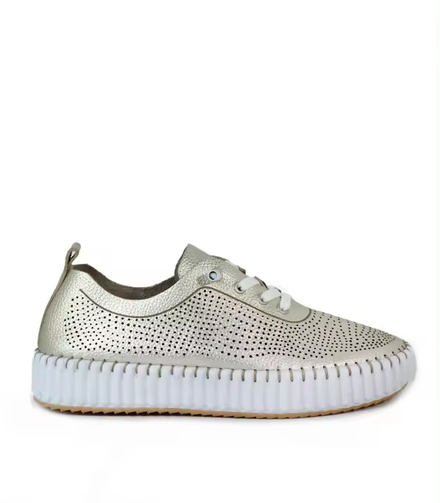 ZAPATILLAS FRESCAS DE PIEL THE HAPPY MONK MALLORCA 008 ORO - 1
