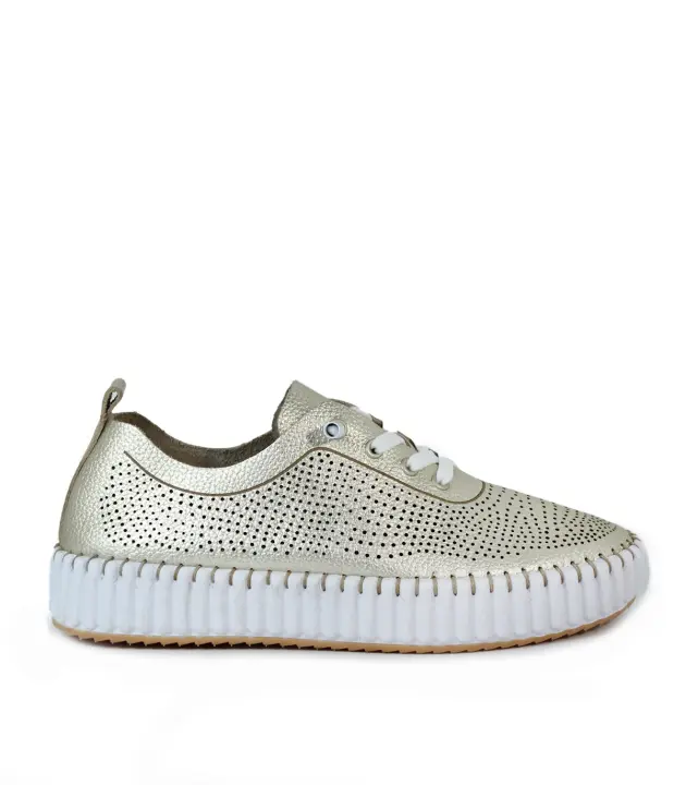ZAPATILLAS FRESCAS DE PIEL THE HAPPY MONK MALLORCA 008 ORO - 1