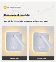 Lámpara De Lectura Nórdica Minimalista Con Puerto USB Y Ángulo Ajustable Para Dormitorio Y Hotel Decoración De Pared Con Luz LED Duradera - details 3