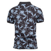 Novedad de verano, tops estampados de talla europea, camisas POLO de manga corta informales con solapa para hombre - details 1