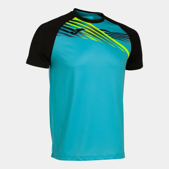 Camiseta M/C Running Hombre Joma Elite X 103101 Turquesa Flúor Negro 011 Ligera - 1