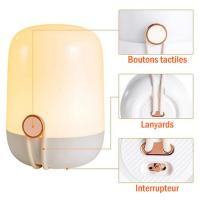 Lámpara de noche LED colorida, lámpara de mesa con la atención de 7 colores, recargable por USB - details 4