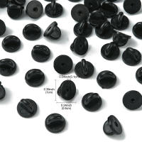 Pines De Goma Negros Para Broches Y Hebeleras De Mariposa Clavija De Bloqueo Accesorios Para Manualidades Y Joyería DIY Pack De 50/100/500 - details 10