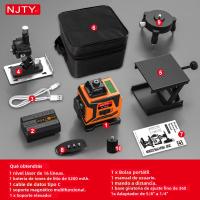 Nivel Láser Automático 4D 16 Líneas 360 Grados Verde Recargable Tipo-C 5200mAh Herramientas De Construcción Ruler De Ángulo - details 10