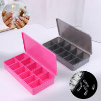 Caja De Uñas Vacía Multicolor De 2 Tamaños Caja De Almacenamiento Para Uñas De Acrílico Con 11 Compartimentos Tool De Arte De Uñas - details 1