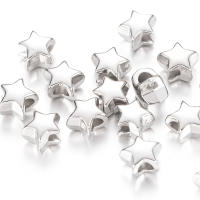 50pcs Cuentas De Estrella Mixtas De 10mm Con Agujero Grande Cuentas De Espaciador Plástico Para Fabricación De Joyas Pulseras Y Bordado - details 6
