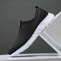 Zapatillas De Tenis Para Hombre YRZL Talla Grande Transpirables De Malla Antideslizantes Ligeros Para Caminar Y Deporte - details 1