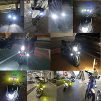 Faros Adicionales LED Para Motocicleta Lámpara Dual-Color Blanca/Amarilla Universal Spotlights Antiniebla 12-80V - details 9