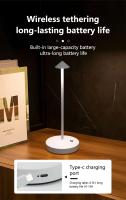 Lámpara De Escritorio LED Táctil Recargable Sin Cable Con Luz Dimmer En 3 Colores Para Decoración De Dormitorio Restaurante Barra - details 4