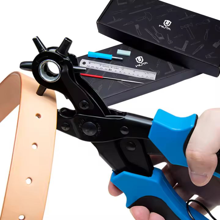 Kit De Prensa Para Agujeros En Cinturones De Cuero WUTA Con Herramienta Para Ojos Y Correas De Reloj DIY Para Cinturones De Cuero Mallas Collares De Perro - 1