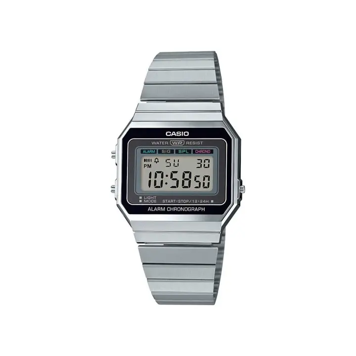 Reloj Casio Vintage A700WE-1AEF con Correa de Acero Inoxidable - 1