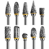 Cabeza De Moldeo Para Rotar 10 Piezas 1/8" Broca De Carbono Tungsteno Diamante Corte Herramienta De Abrazadera Para Metalworking - details 0