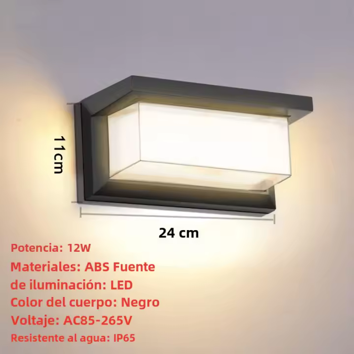Luz Led de pared para exteriores, iluminación impermeable IP65 para porche, balcón y jardín - 1