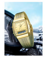 Reloj De Pulsera Deportivo Casual Para Hombre Digital Dual Tiempo Semana Oro 3bar Impermeable Cuarzo Reloj De Mano L1030 - details 5