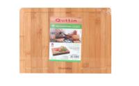 QUTTIN Tabla de corte de bambú encimera borde (35 x 25 x 1,2 cm), alta calidad, resistente y durabilidad - details 1