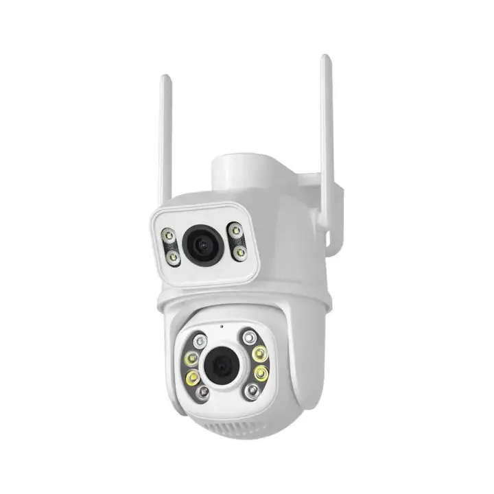 Cámara De Seguridad Exterior Inalámbrica 8MP 4K PTZ Con Doble Lente Y Pantalla Dual AI Detecta Humanos Traccióndes Auto ICSee App - 1
