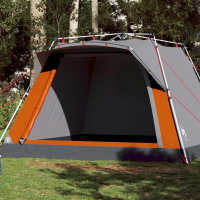 vidaXL Tienda campaña cabaña 4 personas apertura rápida Color Gris y naranja,  Azul,  Verde y mas - details 0