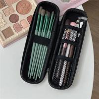 Estuche De Maquillaje Slim Organizador De Cosméticos Negro Portátil Para Viaje Caja De Almacenamiento De Belleza Con Cierre De Cremallera - details 1
