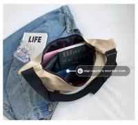 Bolso Bandolera De Nylon Para Mujer Estilo Casual Color Sólido Cierre De Cremallera Gran Capacidad Bolso De Hombro Sencillo - details 4