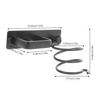 Soporte De Secador De Pelo Montado En La Pared De Aluminio Organizador De Accesorios De Baño Para Lápices De Rizado Y Liso Instalación Con Tornillos - details 1