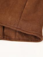 Chaqueta Casual Para Mujer ZBZA Marrón Vintage Con Pochetes Y Cuello En V Simple Breasted De Manga Larga Outerwear Slim Para Primavera Y Otoño - details 16