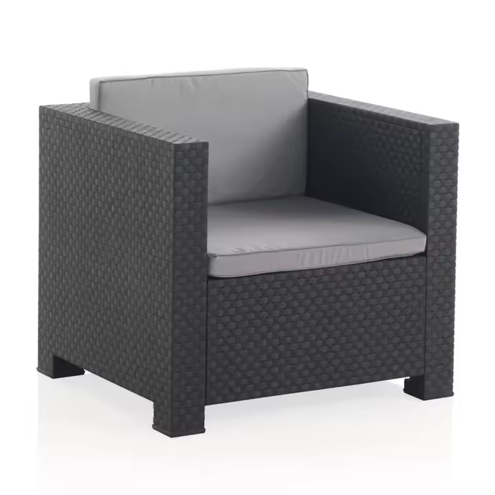 Sillón Individual de Resina Shaf DIVA Confort Grafito para Exterior - 1